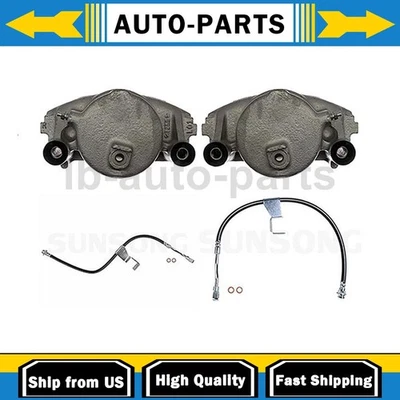 Pinza de freno delantera con mangueras lado conductor pasajero compatible con GMC K3500 1991 Foto 1 de 4