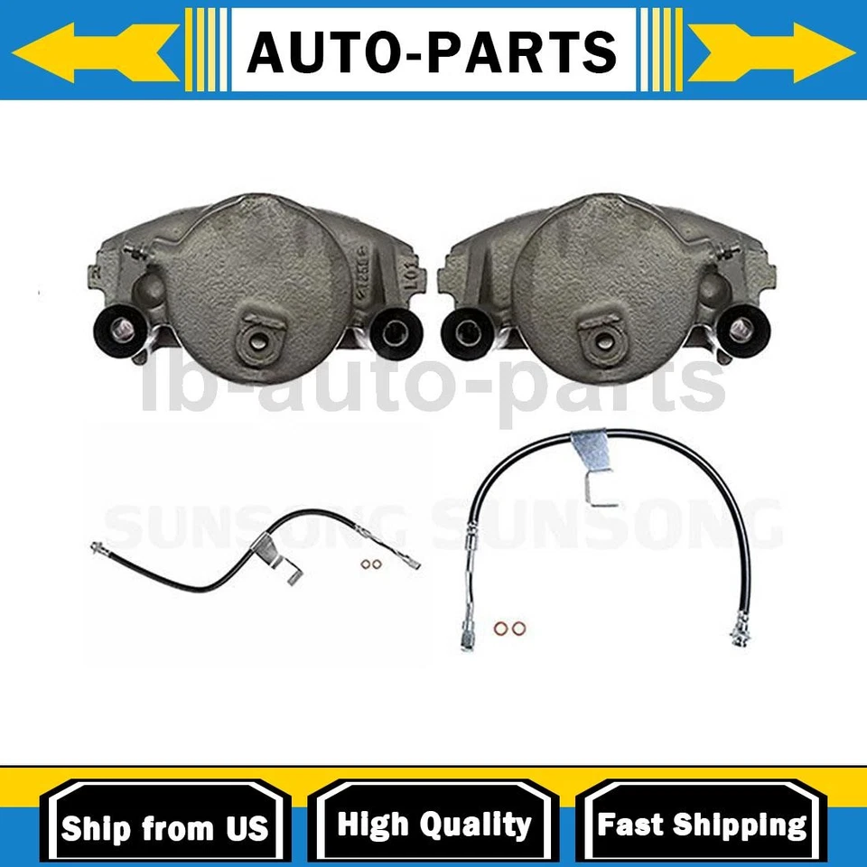 Pinza de freno delantera con mangueras lado conductor pasajero compatible con GMC K3500 1991 Foto 1 de 4