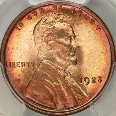 1923 Lincoln Cent PCGS MS66+RD CAC - Image 1 of 3
