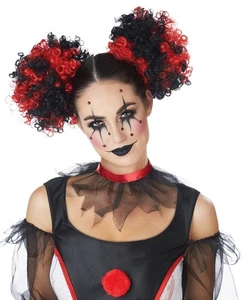 California Kostüm Clown Puffs Erwachsene Damen Halloween Accessoire Perücke 70887 - Bild 1 von 4