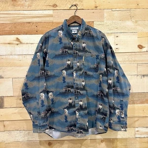 Columbia Sportswear River Lodge Camicia Uomo Taglia XL Bottoni Cane Caccia - Foto 1 di 7