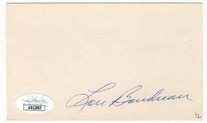 Lou Boudreau Signed Autographed Index Card Indians Red Sox HOFer JSA AR12997 - Picture 1 of 2