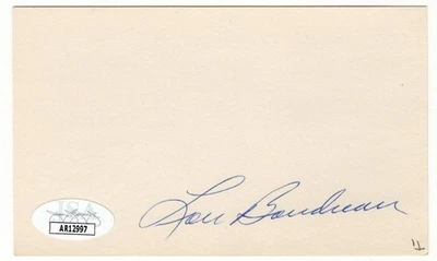 Lou Boudreau Signed Autographed Index Card Indians Red Sox HOFer JSA AR12997 - Image 1 of 2