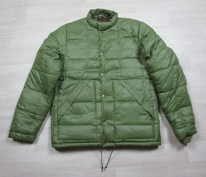 Giacca vintage Eddie Bauer uomo grande verde piumino piumino cappotto oca USA anni 70 80 - Foto 1 di 18