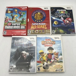 Wii Game Lot 5 Games Tested and Working - Mario Galaxy, All Stars, Cursed Mounta - Picture 1 of 1