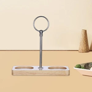 Salt and Pepper Mill Tray Accessories Decoration Kitchen Wooden Coaster Tray - Picture 1 of 7
