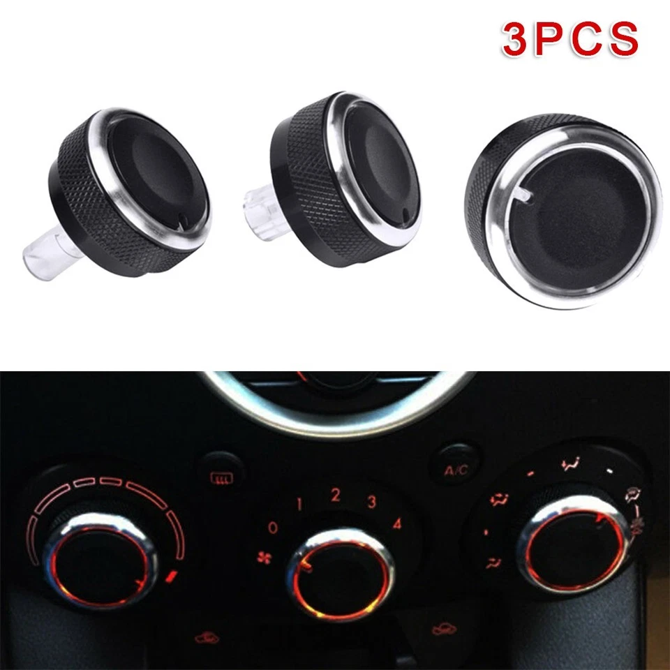 Switch Knob For Mazda 2 Demio 2007-14 Black Air Conditioner New Practical - Image 1 of 4