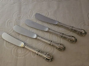 Vintage International Sterlingsilber Jeanne d'Arc Buttermesser. 4er Set.  - Bild 1 von 8