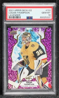 2021-22 Upper Deck Ice Lavender Logan Thompson #131 PSA 10 GEM MT Rookie RC - Image 1 of 2