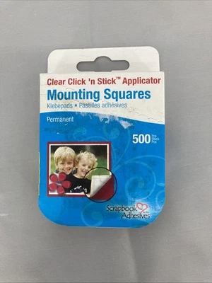 SCRAPBOOK ADHESIVES 500 Clear Mounting Squares Permanent Clear 3L 01601 - Image 1 of 4