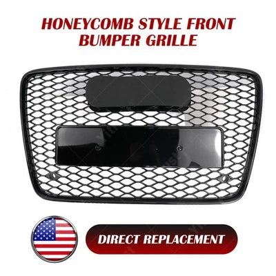 Parachoques delantero para Audi Q7 2005-2015 radiador ventilación malla parrilla negro brillante Foto 1 de 4