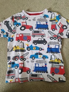 Tu Kids Boys Trucks And Vehicles All Over Print Tshirt Top *GUC*cotton*supersoft - Picture 1 of 3