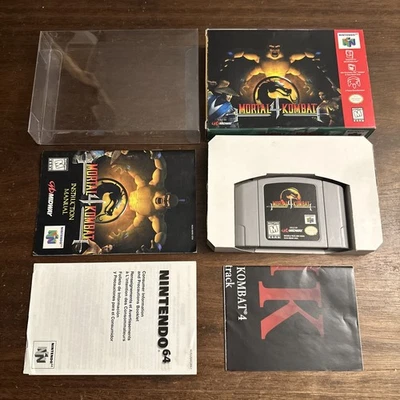 Mortal Kombat 4 (Nintendo 64 N64) Complete W Poster - Tested - Authentic - Image 1 of 4