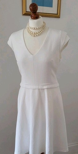 OFF WHITE Abito REISS Off White elasticizzato vestibilità classica e svasato FR38 UK10