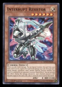 Yugioh Interrupt Resistor #MP19-EN149 2019 Gold Sarcophagus Tin Mega Pack LP - Picture 1 of 2