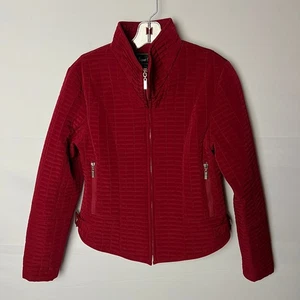Cottagecore CherryGirl Red Quilted Classiccore Full-Zip Cabincore Jacket Women S - Picture 1 of 15