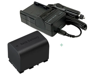 Battery + Charger for JVC BN-VG114US BN-VG121 BN-VG121U GZHD620U GZ-HD620BUS - Picture 1 of 3