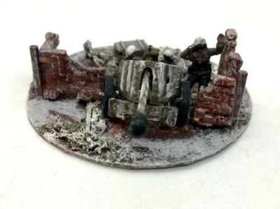 39596 TRAVAIL ARTISANAL / DIORAMA / WWII GERMAN GUN / CASEMATE CANON 1/72 - Photo 1/3