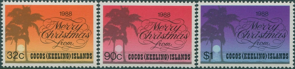 Islas Cocos 1988 SG204-206 Juego Navidad MNH Foto 1 de 1