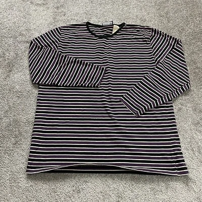 Top informal Erika & Co. para mujer mediano multicolor a rayas manga larga cuello redondo Foto 1 de 4