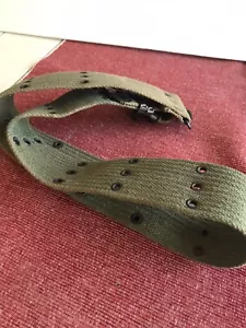 VINTAGE U.S. MILITARY BELT OLIVE GREEN WEB CANVAS SIZE 40 " - Picture 1 of 7