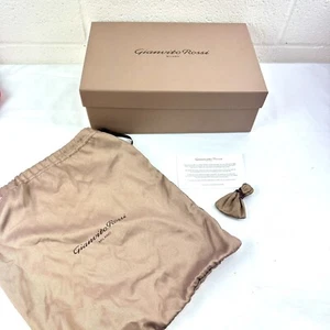 Gianvito Rossi scatola vuota per scarpe 12x8x4 sacchetto antipolvere tallone tappi logo carta tessuto - Foto 1 di 11