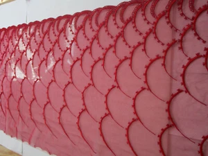 0,5 Meter Tip Nichtelastisch 26cm Maroon Wide Elegante Trims N - Picture 1 of 3