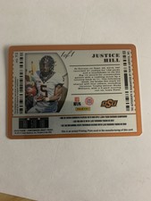 2019 contenders draft picks justic hill 1/1 printing plate autograph