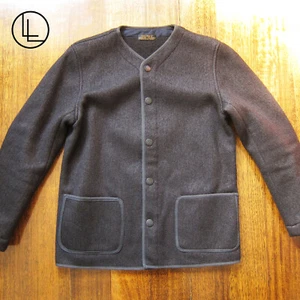 Brown's Beach Collarless Wool Jacket (Size 36) BBJ10-009 - Picture 1 of 14