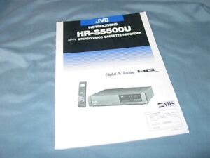 JVC SUPER VHS HR-S5500U HI-FI STEREO VIDEO CASSETTE RECORDER Instruction Manual