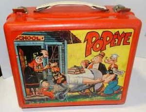 1964 Canadian Popeye Plastic Lunch Box From Canada Rare- - Bild 1 von 8