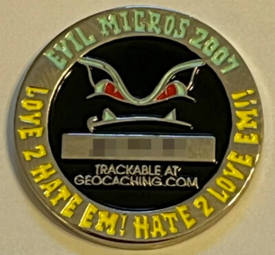 Geocoin 2007 Evil Micros Geocoin, new - Image 1 of 2