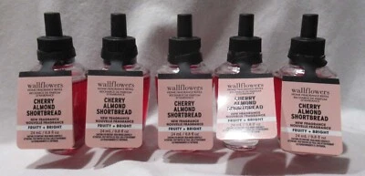 White Barn Bath & Body Works Wallflower Bulb Lot Set 5 CHERRY ALMOND SHORTBREAD - Image 1 of 4