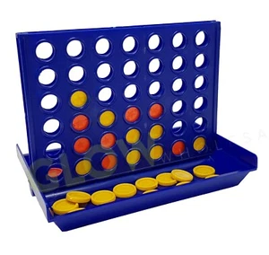 4 IN A ROW TRAVEL BOARD GAME COMPACT HOLIDAY KIDS FUN JOURNEY FOUR QUAD CONNECT - Picture 1 of 8