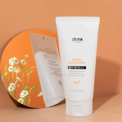 ATOMY Fresh Sun Lotion 180 ml SPF50+ PA++++ Protector solar cosméticos coreanos K-Beauty Foto 1 de 4