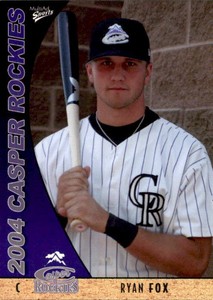 2004 Casper Rockies Multi-Ad #12 Ryan Fox Rogers Arkansas AR Baseball Card