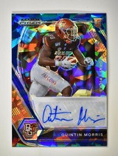 2021 Prizm Draft Picks Blue Ice Auto #QMO Quintin Morris 42/75 - Bowling Green