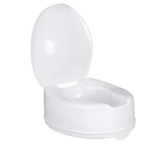 Savanah Raised Toilet Seat 6”INCH/15Cm WITH LID Heavy Duty High Elevated Raiser✅ - Picture 1 of 8