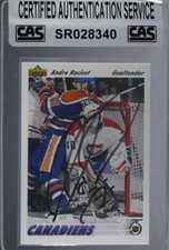 1991-92 Upper Deck Andre Racicot #377 CAS Certified Sealed Auto Rookie RC