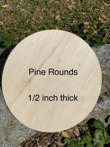 Unfinished Any Size 10” Up To 40”,  1/2” Thick CNC Cut Pine Plywood Circle - Picture 1 of 1
