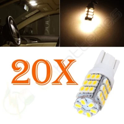 20 X T10 2825 168 Wedge 3528 42SMD LED License Plate Lights Bulbs Super White - Image 1 of 4