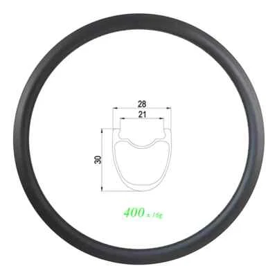 700c Clincher Tubeless Road Gravel Bike Carbon Fiber Rim 20H 21H 24H 28H 32H - Image 1 of 4