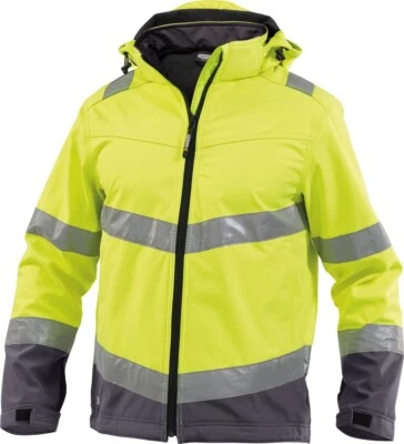 Dassy Warnschutz Softshell-Jacke Malaga PES74 Neongelb/Zementgrau - Bild 1 von 3
