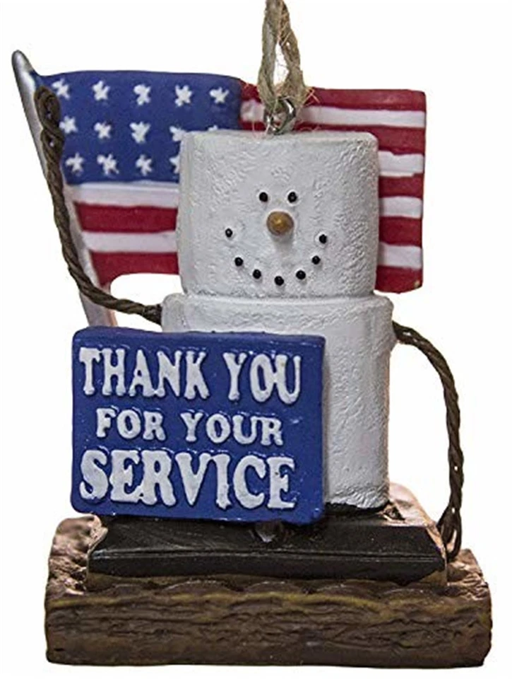 S'Mores 121364 Thank You Armed Service Military Christmas/ Everyday Ornament - Image 1 of 1