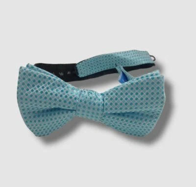49 美元 Countess Mara 男式蓝色休闲圆点可调节预绑丝绸领结 — 第 1/3 张图片