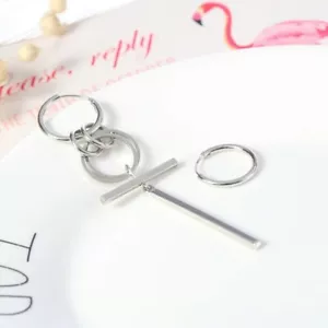 Jisensp Korean Fashion Earrings Punk Bangtnn Boys Earrings For Men V DNA Earring - Picture 1 of 12