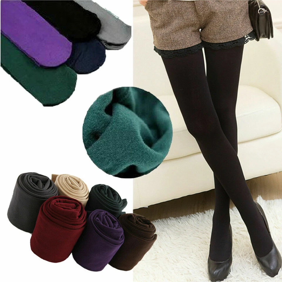 Women Winter Warm Thick Velvet Tights Stretch Pantyhose Stockings One Size  - Image 1 of 1