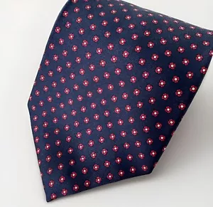 Vintage Bert Pulitzer Silk Tie Blue with Red Daisy Made In USA 55” - Picture 1 of 8