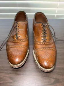 Allen Edmonds Strand Cap Toe Oxford Herren 9 Walnuss Leder Brogue eleganter Schuh - Bild 1 von 8