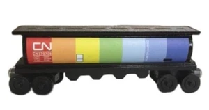 Tolva cilíndrica de madera Whittle Shortline Railroad CN Canadian National Rainbow B - Imagen 1 de 1